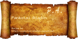 Pankotai Aladin névjegykártya